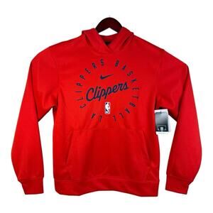 NWT Los Angeles Clippers Basketball NIKE Dri Fit Hoodie Small Sweatshirt NBA Red